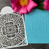 Stained Glass Rose Window Stencil (ST032)