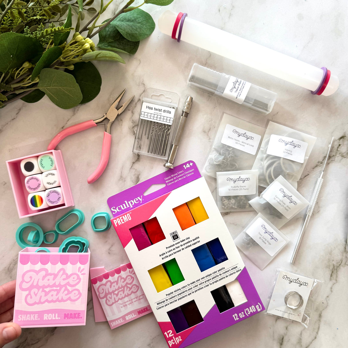 Make Shake Starter Tool & Accessories Set (for polymer clay)