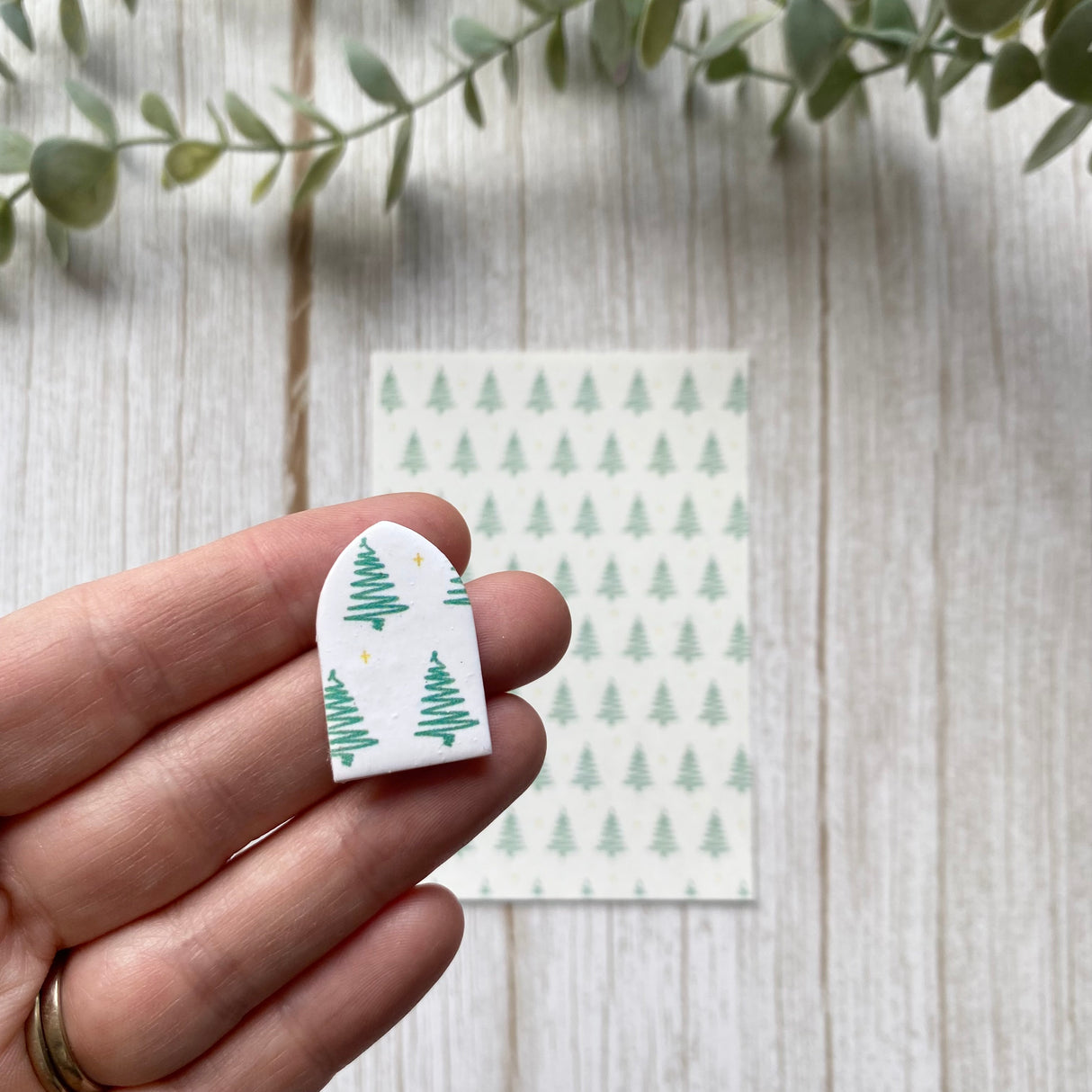 Christmas Tree in Green - Water Soluble Transfer