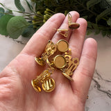 10mm Minimalist Bezel Clip-On Earrings - Gold Plated Stainless Steel