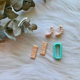 Scalloped Rectangle Huggie Cutter