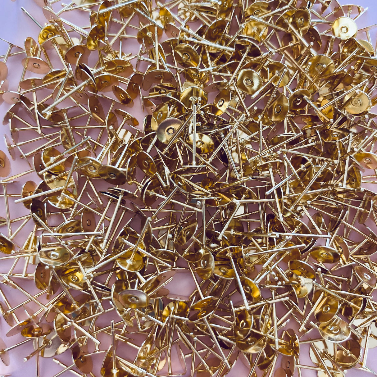 6mm Earring Posts - Gold Plated - Surgical Stainless Steel