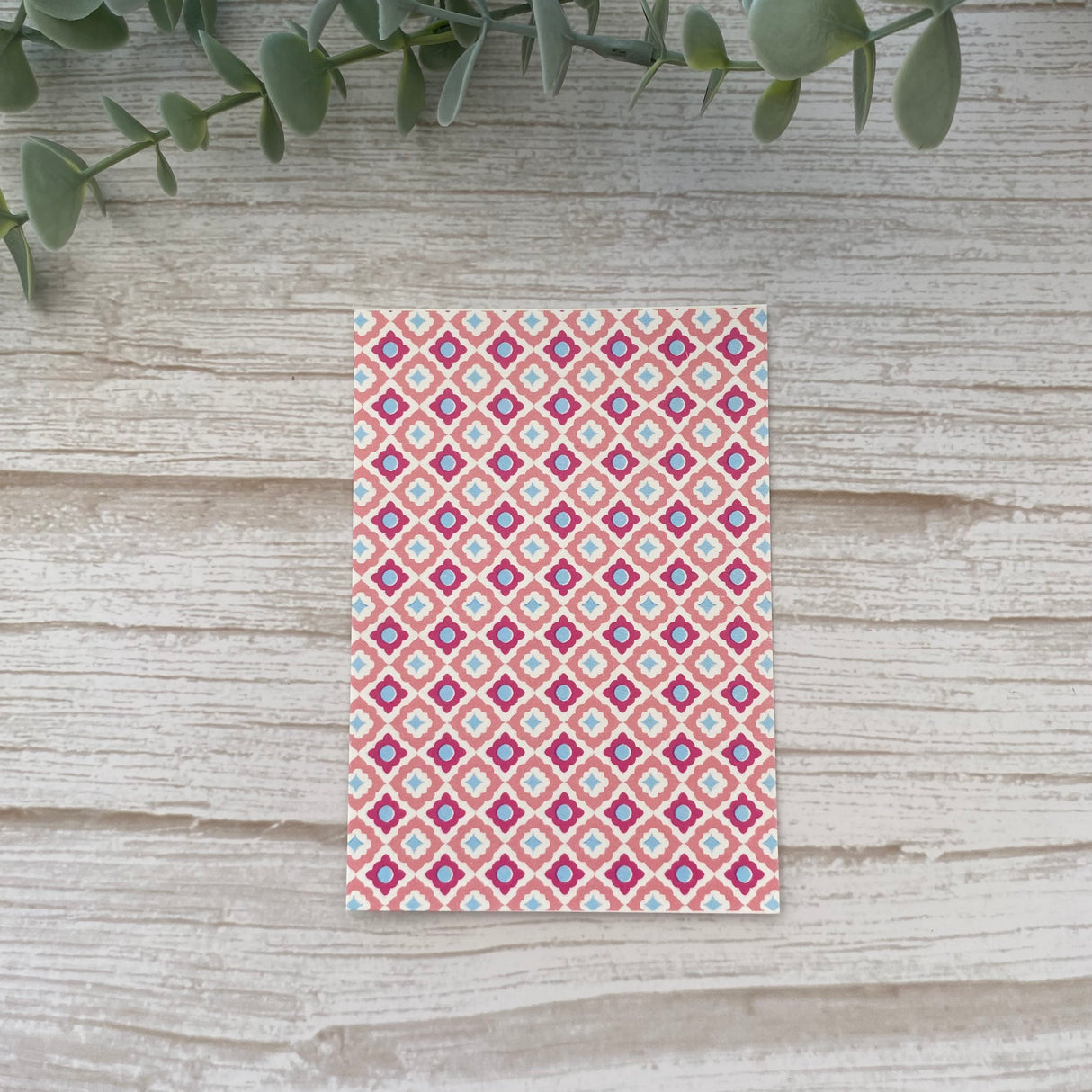 Floral Tile in Berry - Water Soluble Transfer