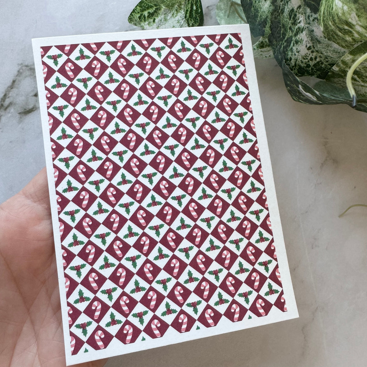 Candy Cane & Holly Tiles - Water Soluble Transfer