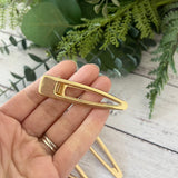 Hollow Pointed Alligator Hair Clip - 5 pack