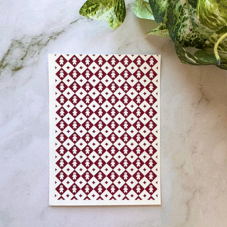 Gingerbread Boy Tiles - Water Soluble Transfer