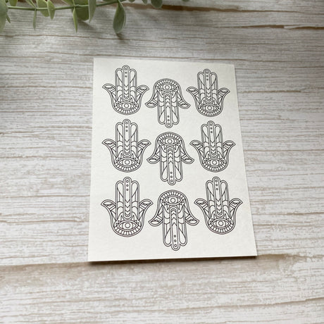 Hamsa Hand and Matching Cutter Set - Water Soluble Transfer