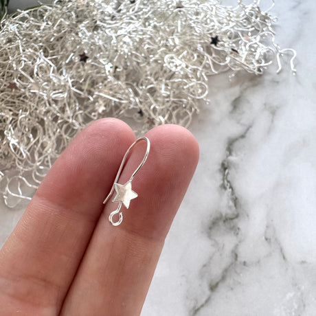 Star Hook - Bright Silver (Vertical Loop)