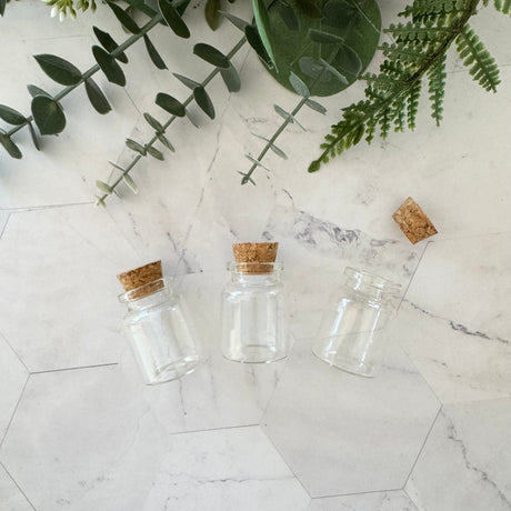 Mini Glass Bottles -  3 pack