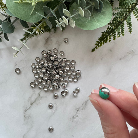 Scalloped Bead Cap 7.5mm - Stainless Steel - 50 pack