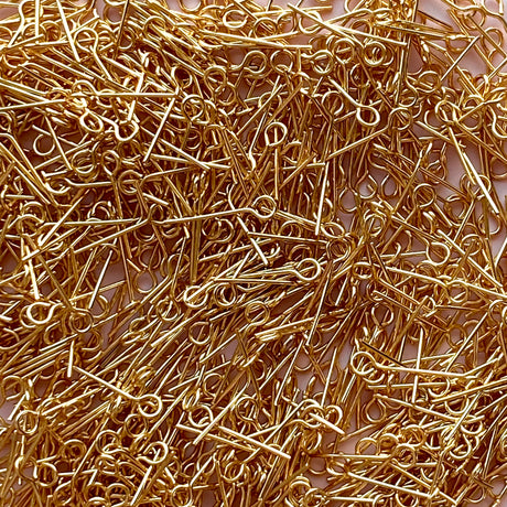 Eye Pins - Gold Plated Stainless Steel