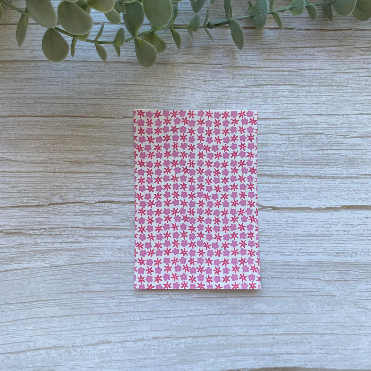 Retro Flowers in Raspberry - Water Soluble Transfer