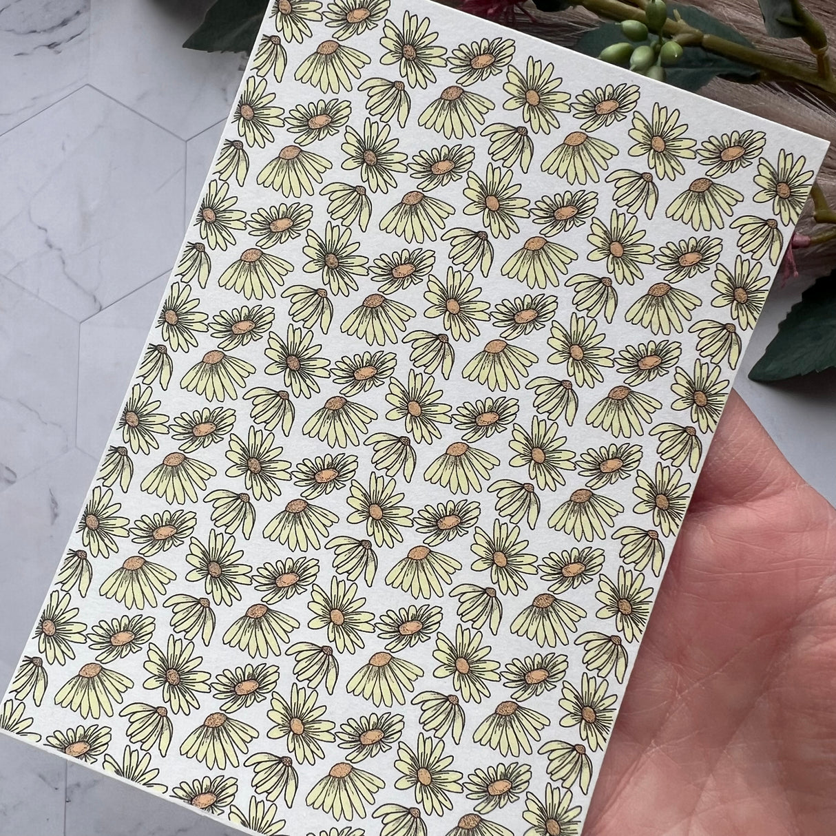 Floating Daisy - Water Soluble Transfer