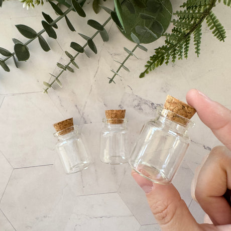 Mini Glass Bottles -  3 pack
