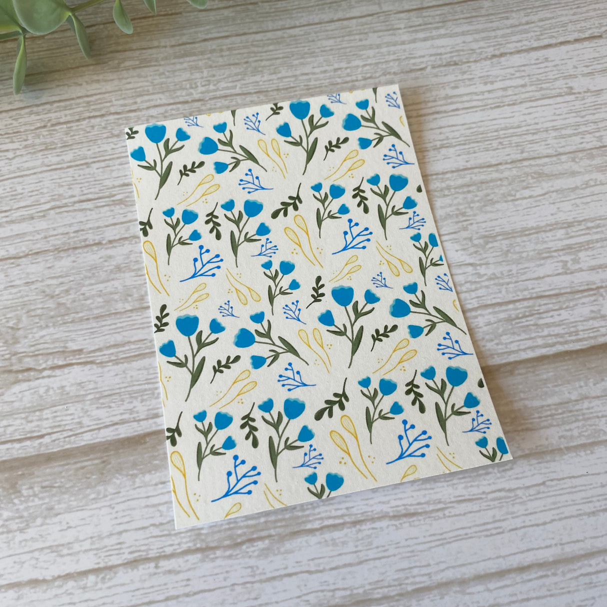 Cottage Flowers in Blue - Water Soluble Transfer