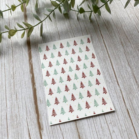 Christmas Tree in Red and Green - Water Soluble Transfer