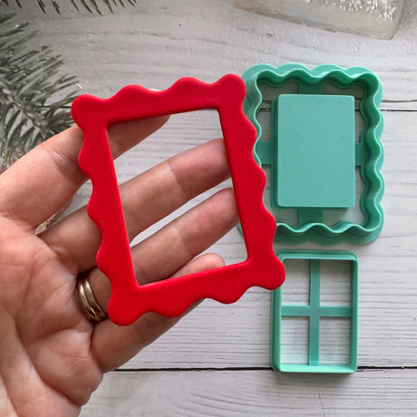 Postage Stamp Frame Stacks Decor Cutter - 2 Piece Set
