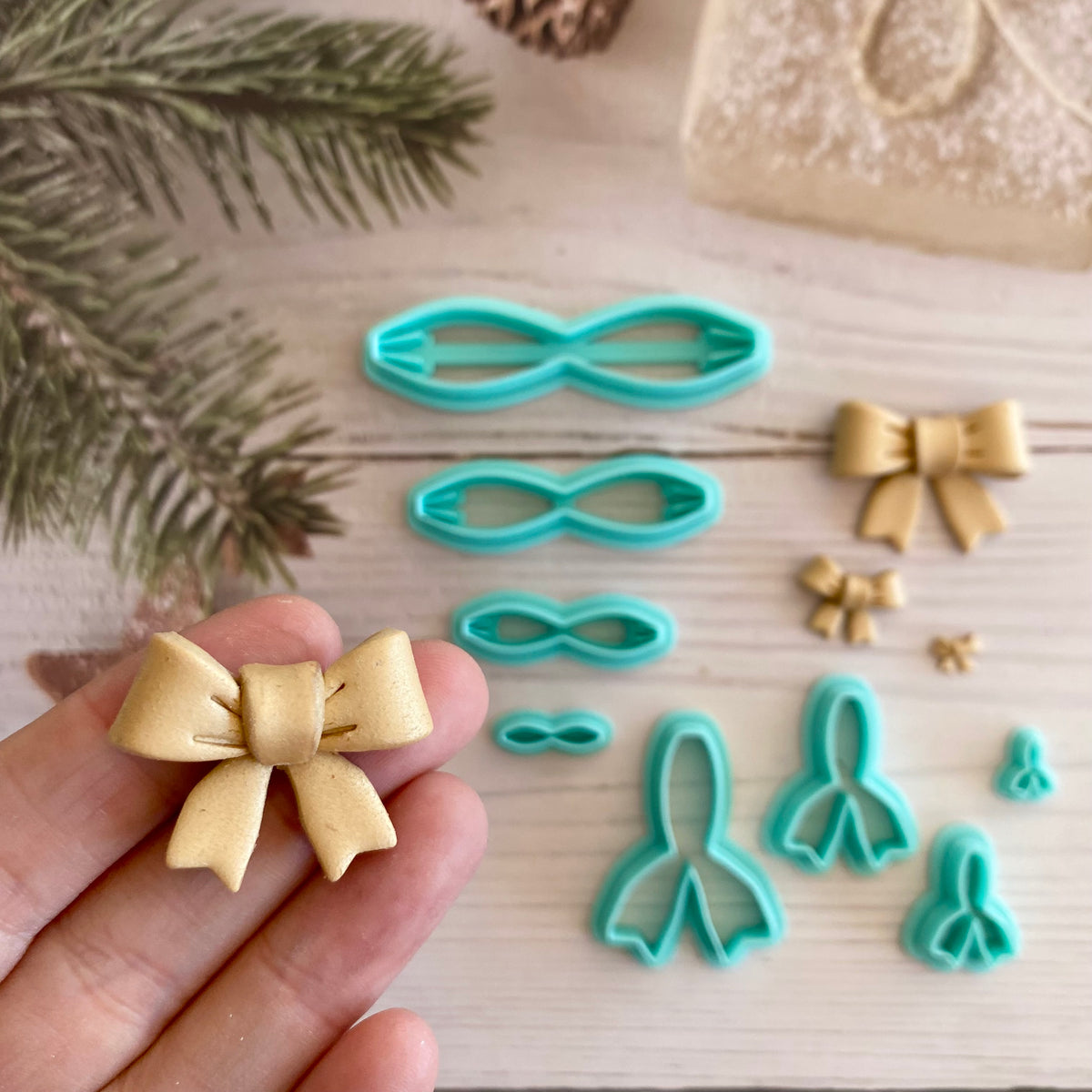 3D Dimpled Cute Bow Cutter – MyClayCo