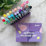 Arrtx Acrylic Paint Pens - 30 Colour Set Paint Markers