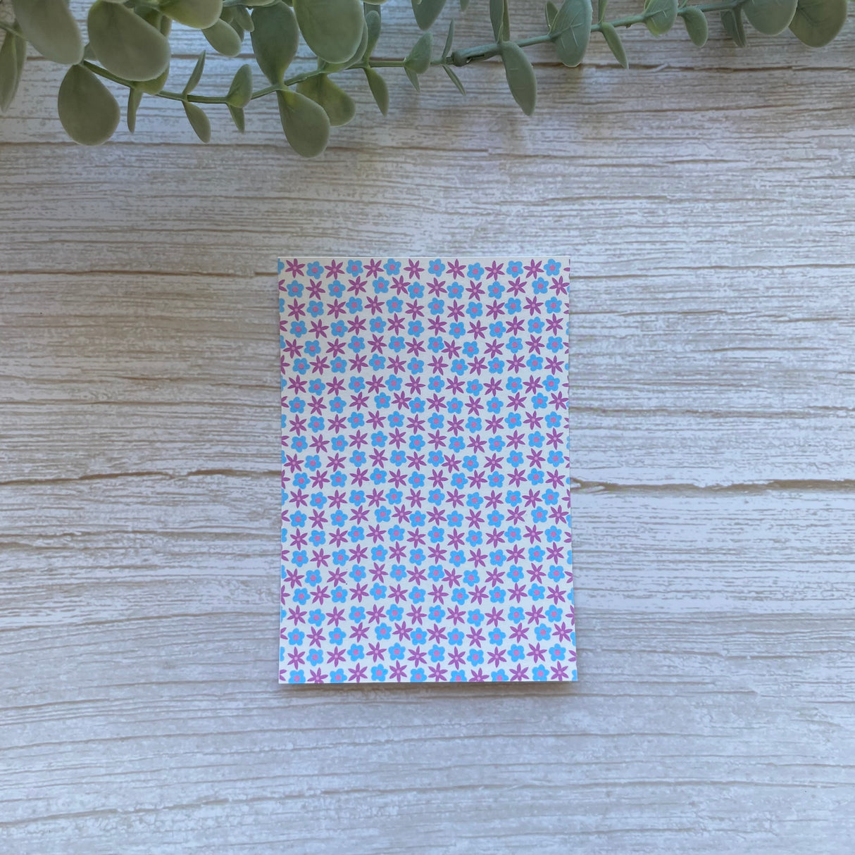 Retro Flowers in Blueberry - Water Soluble Transfer