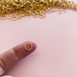 8mm Jump Rings - Gold Plated - Surgical Stainless Steel