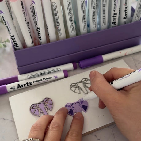 Arrtx Acrylic Paint Pens - 30 Colour Set Paint Markers