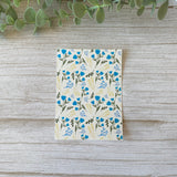 Cottage Flowers in Blue - Water Soluble Transfer