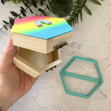 Keepsake Wooden Hexagon Box