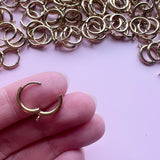 Halo Huggie with Loop - Gold Plated Stainless Steel