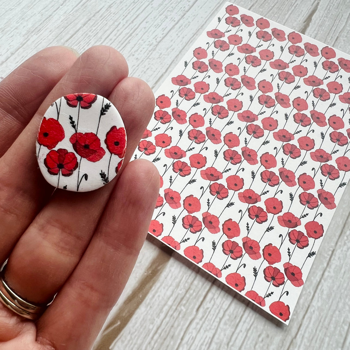 Field of Poppies - Water Soluble Transfer