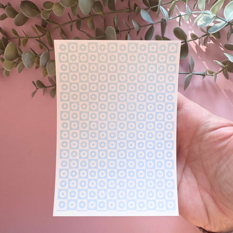 Tiled Retro Flower - Water Soluble Transfer