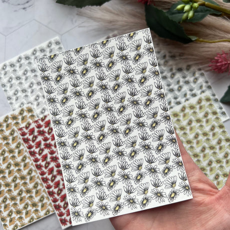 Floating Daisy - Water Soluble Transfer