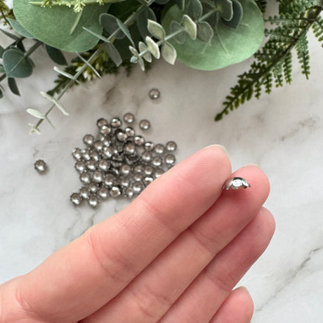 Scalloped Bead Cap 7.5mm - Stainless Steel - 50 pack