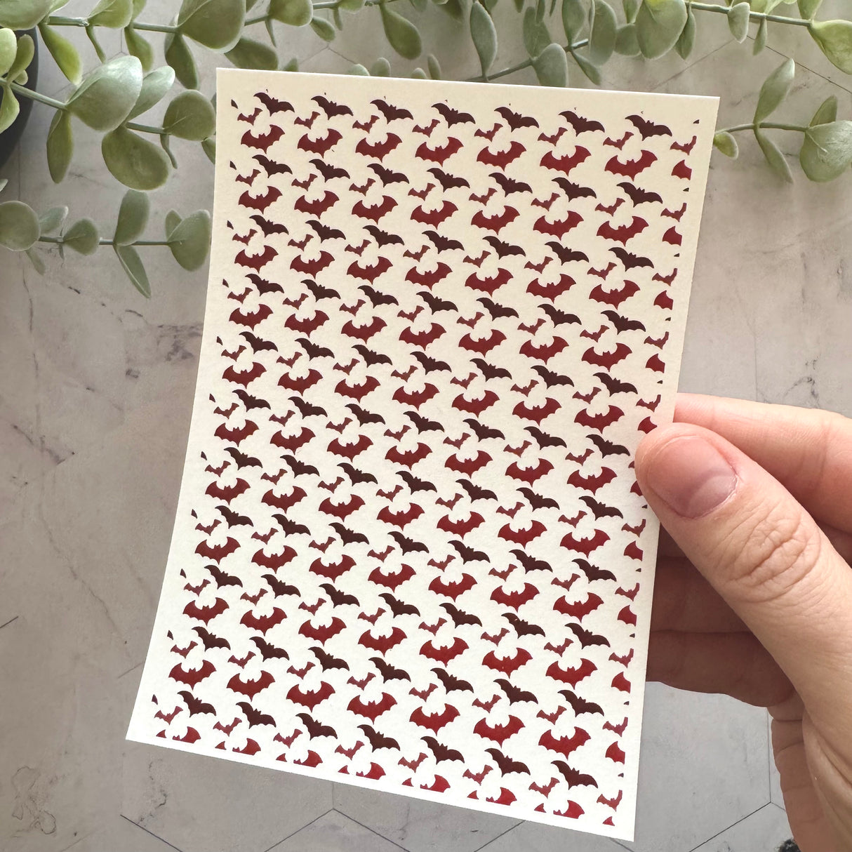Spooky Bats Large - Water Soluble Transfer