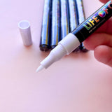 Life of Colour Acrylic Paint Pens - Black and White 1mm Fine Tip - Set of 6
