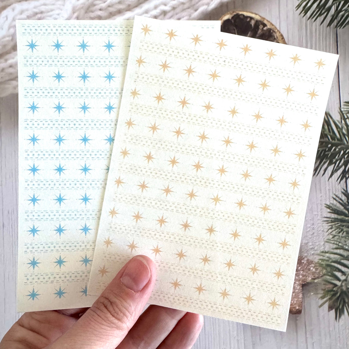 Christmas Sweater Stars - Water Soluble Transfer