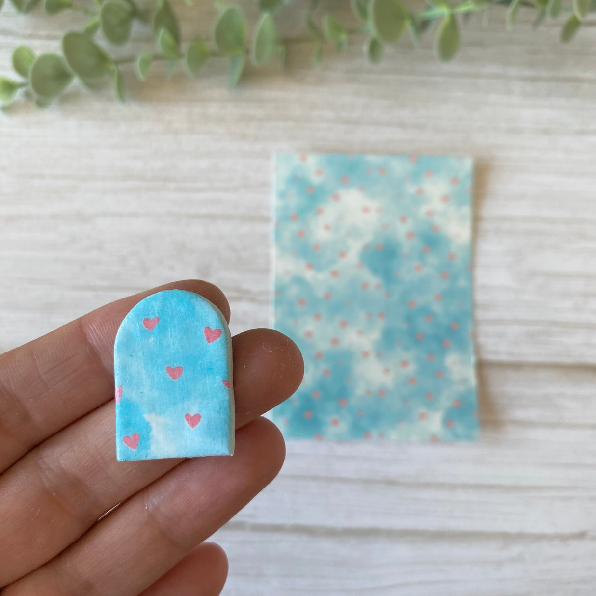 Dreamy Hearts in Baby Blue - Water Soluble Transfer