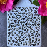 Mini Paw Prints of Love Stencil (ST042)