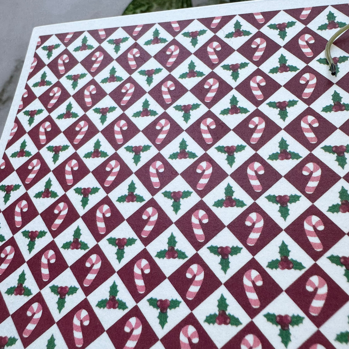 Candy Cane & Holly Tiles - Water Soluble Transfer