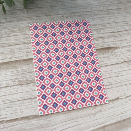 Floral Tile in Mulberry - Water Soluble Transfer