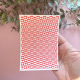 Tiled Hearts - Water Soluble Transfer