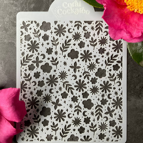 Celestial Blooms Stencil (ST031)