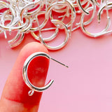 Half Hoop with Loop - Bright Silver
