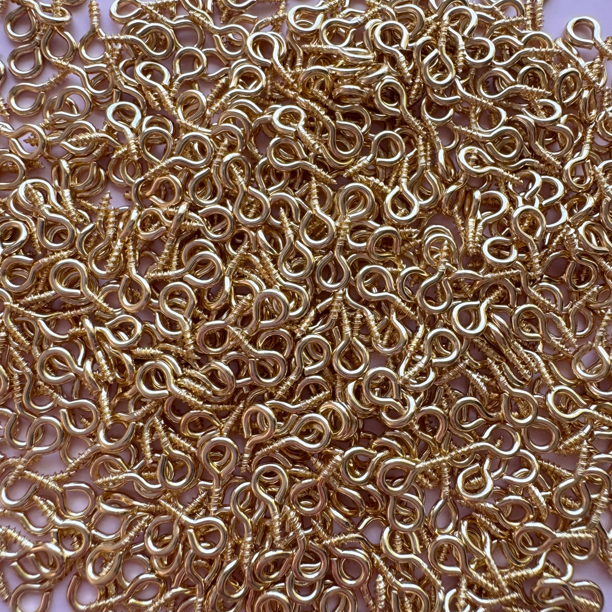 Screw Eye Pins - Gold Plated Stainless Steel