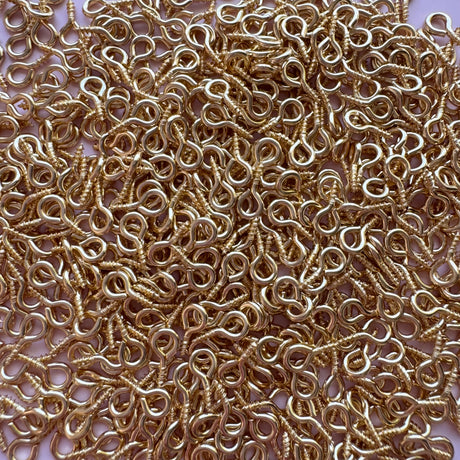 Screw Eye Pins - Gold Plated Stainless Steel