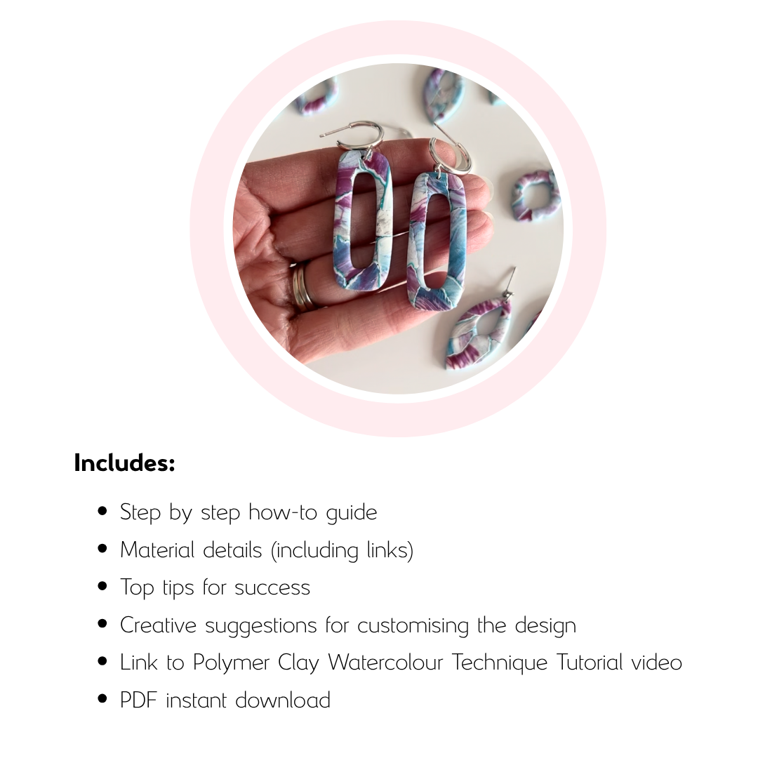 Polymer Clay Watercolour Technique - Printable Tutorial