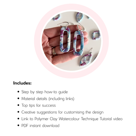 Polymer Clay Watercolour Technique - Printable Tutorial