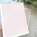 Tree & Bow Checkerboard Tiles - Water Soluble Transfer