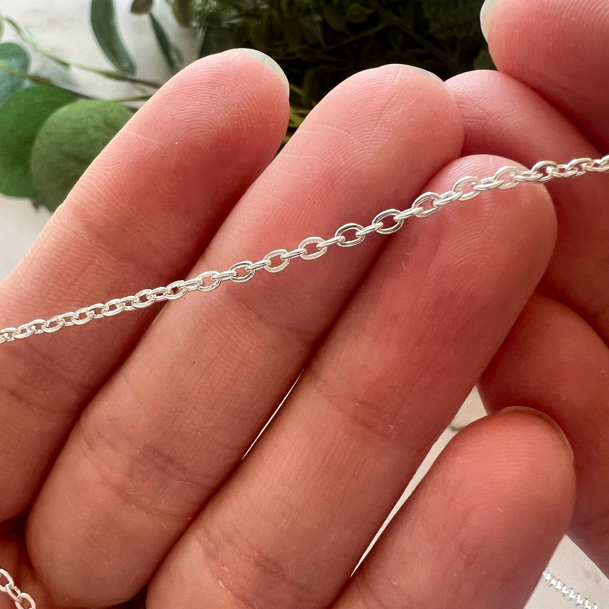 Fine Cable Chain - Silver Plated Stainless Steel - 5 metres