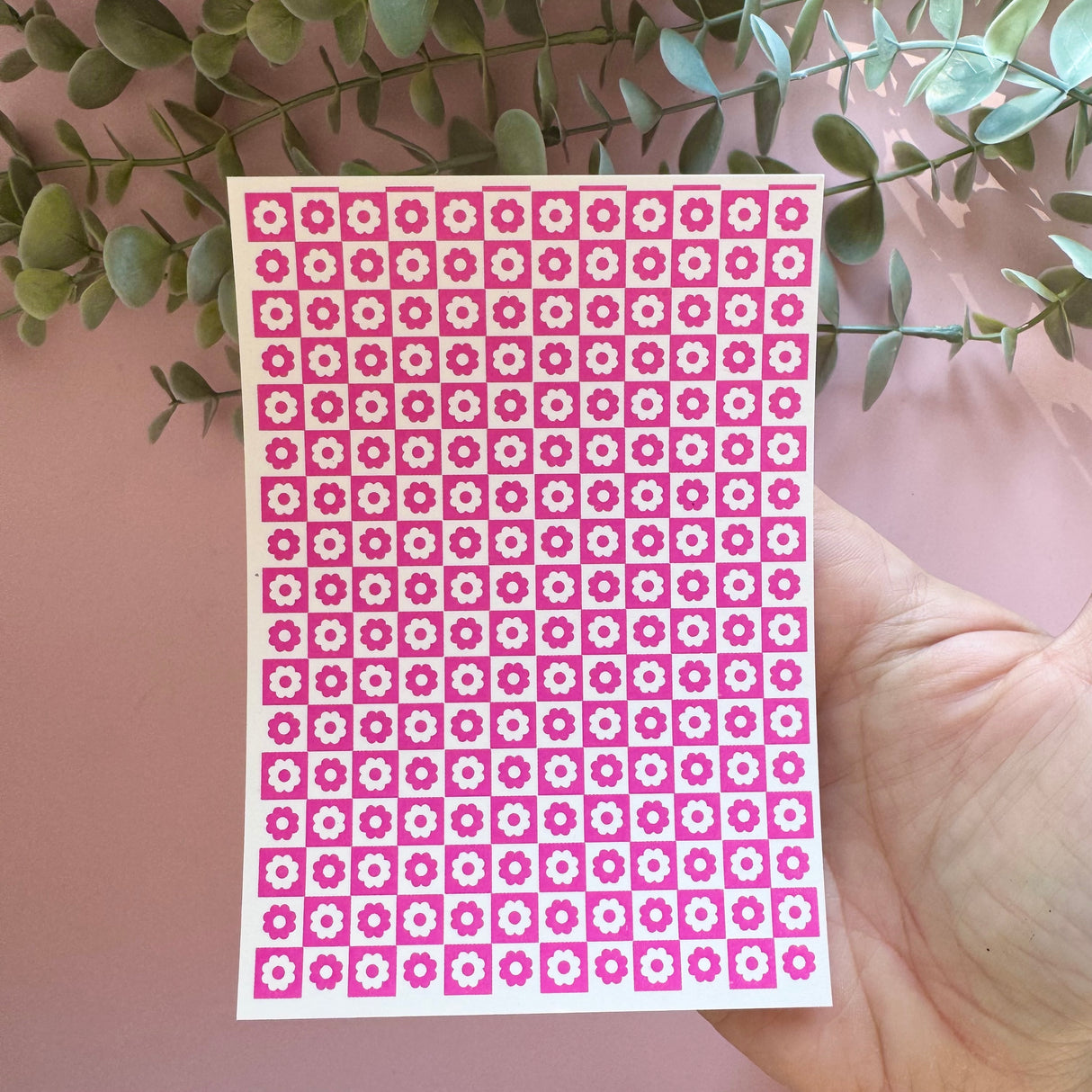 Tiled Retro Flower - Water Soluble Transfer